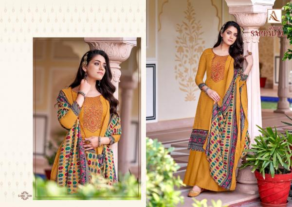 Alok Sampadaa Designer Pashmina Embroidery Salwar 